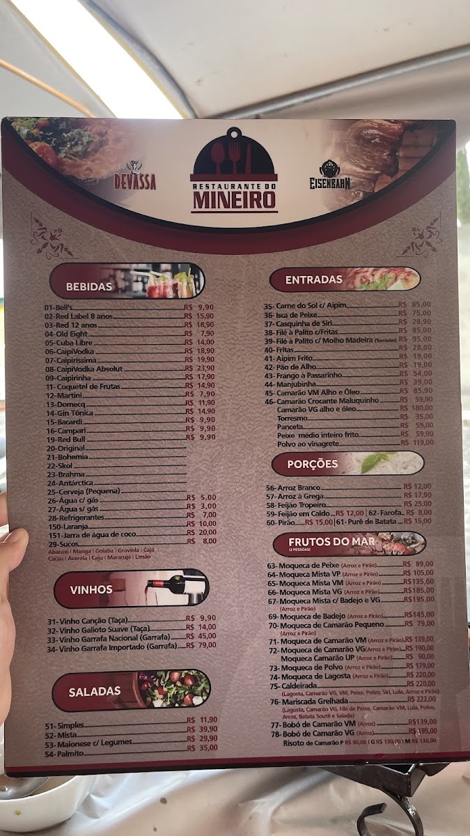 Restaurante Do Mineiro Menu - Image 1